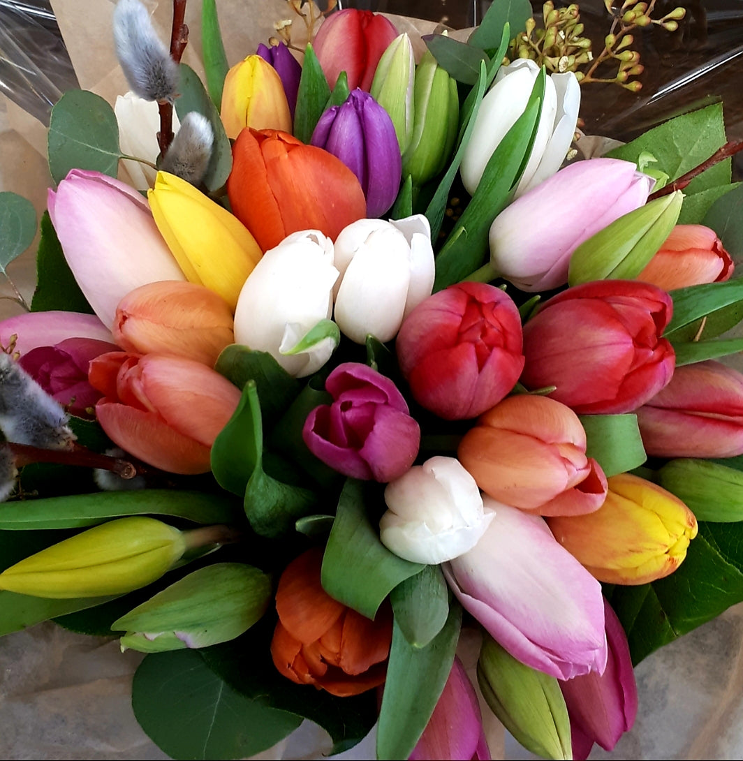 Rainbow Tulip bouquet