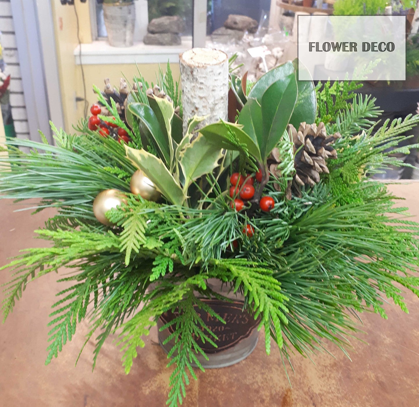 Table Winter Arrangement-random container