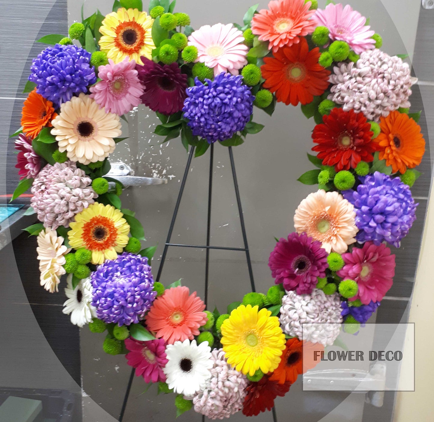 Wreath Colourful Heart
