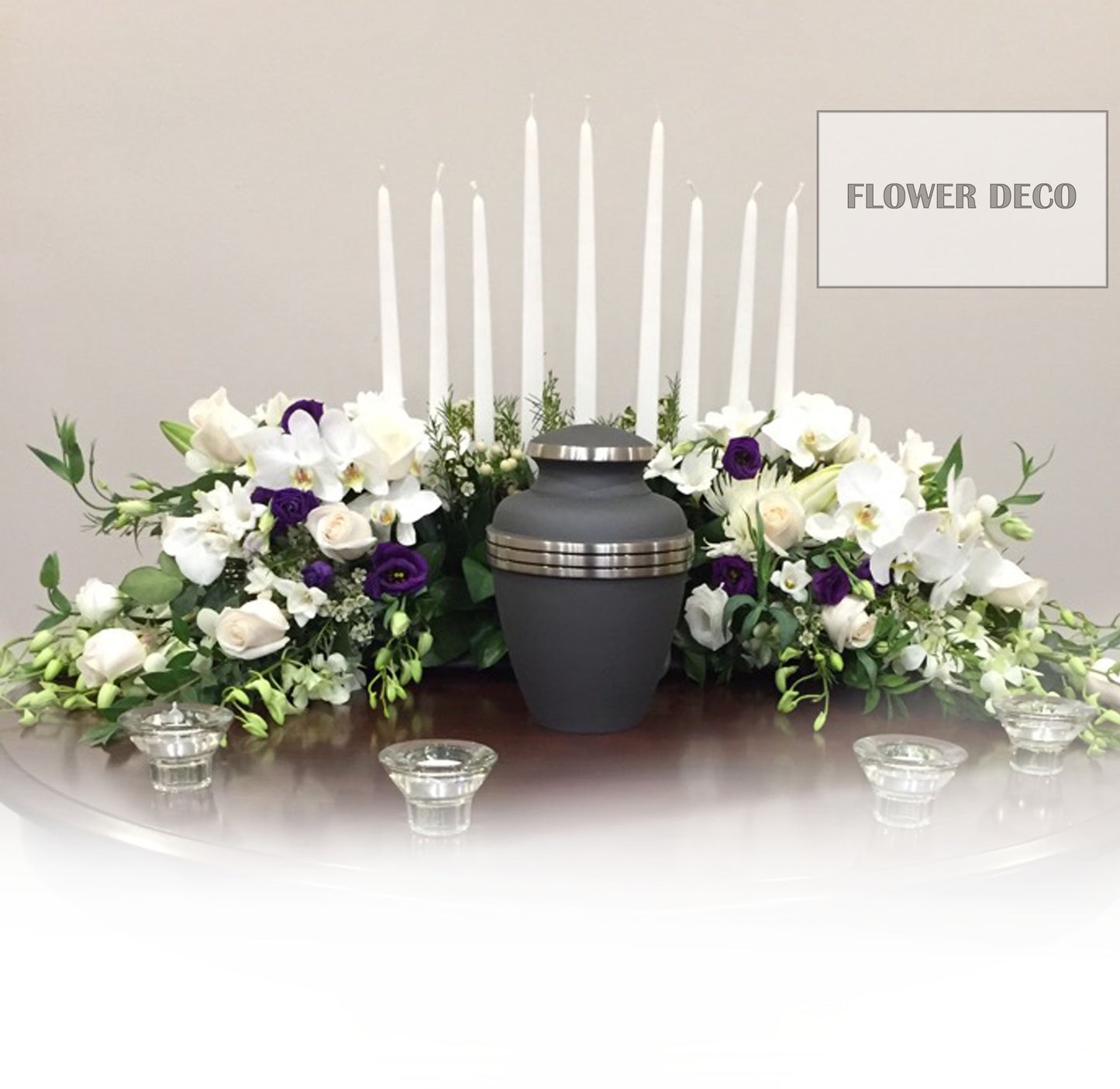 Urn with Candle Arrangement