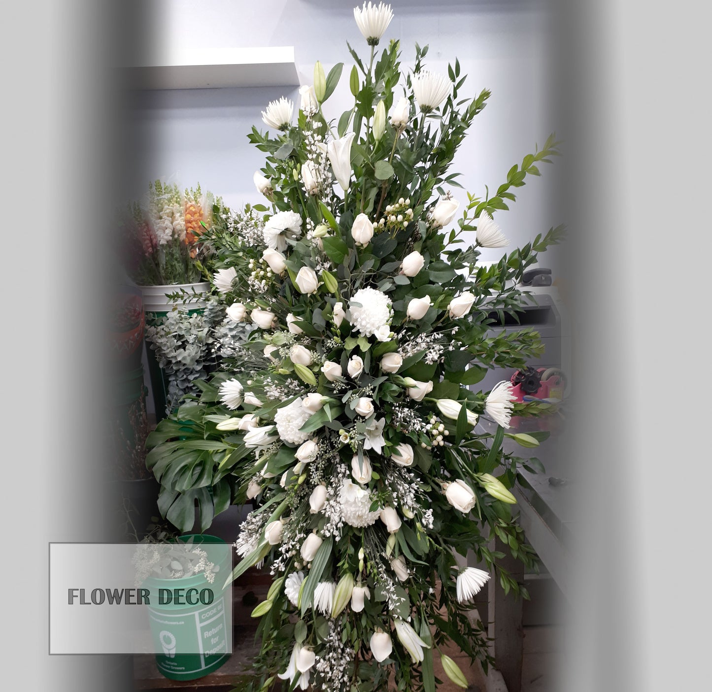 Standing Spray - White rose