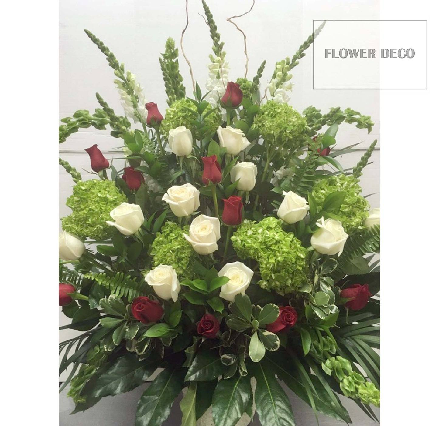 Red and White Rose Arrangement