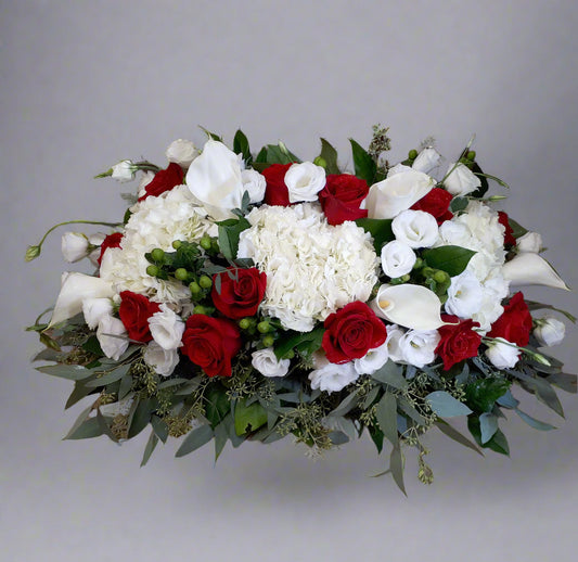 Urn/Frame Arrangement - Red and White
