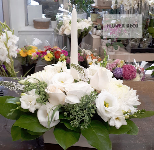 White Candle Arrangement