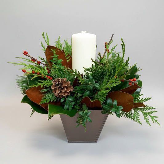 Winter Candle Arrangement