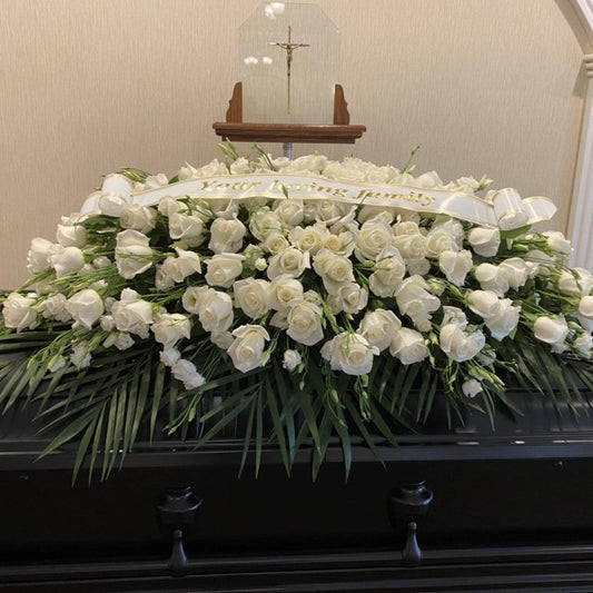 Casket spray White rose